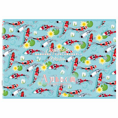 Альбом для рисования А4, 24 листа, скоба, обложка картон, BRAUBERG, 203&times;288 мм, &laquo;КАРПЫ КОИ&raquo; (4 вида), 107107