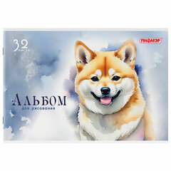 Альбом для рисования А4, 32 листа, скоба, обложка офсет, ПИФАГОР, 203&times;288 мм, &laquo;МИКС-2&raquo;, 107110