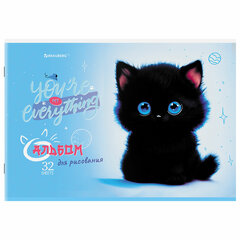 Альбом для рисования А4, 32 листа, скоба, обложка картон, BRAUBERG, 203&times;288 мм, &laquo;МИКС-1&raquo;, 107111