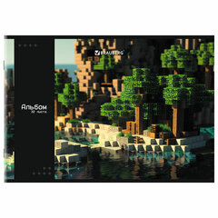 Альбом для рисования А4, 32 листа, скоба, обложка картон, BRAUBERG, 203&times;288 мм, &laquo;МИКС-1&raquo;, 107111