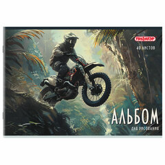 Альбом для рисования А4, 40 листов, скоба, обложка офсет, ПИФАГОР, 203&times;288 мм, &laquo;МИКС-1&raquo;, 107113