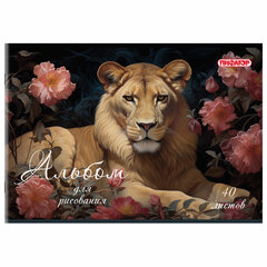 Альбом для рисования А4, 40 листов, скоба, обложка офсет, ПИФАГОР, 203&times;288 мм, &laquo;МИКС-1&raquo;, 107113