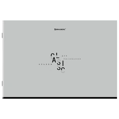 Альбом для рисования А4, 40 листов, скоба, обложка картон, BRAUBERG, 203х288 мм, "МИНИМАЛ" (4 вида), 107116