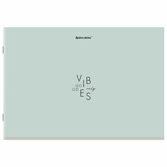 Альбом для рисования А4, 40 листов, скоба, обложка картон, BRAUBERG, 203&times;288 мм, &laquo;МИНИМАЛ&raquo; (4 вида), 107116