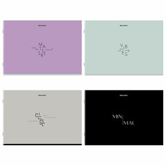 Альбом для рисования А4, 40 листов, скоба, обложка картон, BRAUBERG, 203&times;288 мм, &laquo;МИНИМАЛ&raquo; (4 вида), 107116