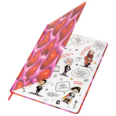 Дневник 1-11 класс 48 л., твердый, BRAUBERG, матовая ламинация, резинка, закладка-ляссе, с подсказом, &laquo;Сердечки&raquo;, 107241