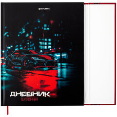 Дневник 1-11 класс 48 л., твердый, BRAUBERG, матовая ламинация, магнитный клапан, закладка-ляссе, с подсказом, &laquo;Авто&raquo;, 107246