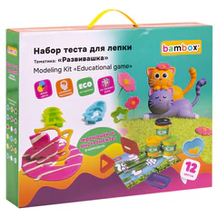 Тесто-пластилин для лепки BAMBOX (БАМБОКС), НАБОР &laquo;Развивашка&raquo; с цифрами и формочками, 107255
