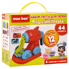 Тесто-пластилин для лепки MAX BAX (МАКС БАКС), 44 предмета, тематика: &laquo;Чудо-Мясорубка&raquo;, с формочками, 107259