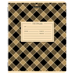 Тетрадь 12 л. BRAUBERG клетка, обложка картон, CLASSIC TEXTURE, 107265