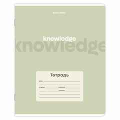 Тетради ДЭК 18 л. КОМПЛЕКТ 10 шт. BRAUBERG, линия, обложка картон, &laquo;KNOWLEDGE&raquo;, 107337