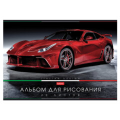 Альбом для рисования А4 20 л., скоба, обложка картон, HATBER, 205х290 мм, "Автотюнинг", 079712