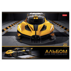 Альбом для рисования А4 20 л., скоба, обложка картон, HATBER, 205х290 мм, "Автотюнинг", 079712