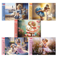 Альбом для рисования А4 24 л., спираль, обложка картон, HATBER, 198х300 мм, "Нежная любовь" (5 видов), 085258