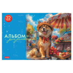 Альбом для рисования А4 32 л., скоба, обложка картон, HATBER, 205х290 мм, Ассорти "Выпуск №4" (5 видов), 091508