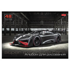 Альбом для рисования А4 48 л., скоба, обложка картон, HATBER, 205&times;290 мм, &laquo;АвтоЛюкс&raquo;, 062540