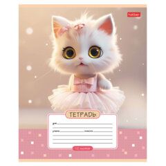 Тетрадь 12 л., HATBER клетка, обложка картон, "Мы - котики!" (микс в спайке), 086195