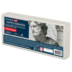 Пластилин скульптурный ТВЕРДЫЙ БЕЛЫЙ &laquo;Секреты художника&raquo;, 1 кг, BRAUBERG ART, 107486