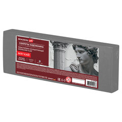 Пластилин скульптурный МЯГКИЙ СЕРЫЙ &laquo;Секреты художника&raquo;, 1 кг, BRAUBERG ART, 107499