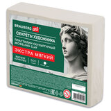 Пластилин скульптурный ЭКСТРА МЯГКИЙ БЕЛЫЙ "Секреты художника", 0,5 кг, BRAUBERG ART, 107501