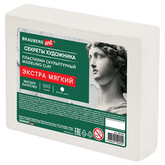 Пластилин скульптурный ЭКСТРА МЯГКИЙ БЕЛЫЙ &laquo;Секреты художника&raquo;, 0,5 кг, BRAUBERG ART, 107501