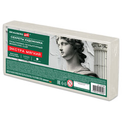 Пластилин скульптурный ЭКСТРА МЯГКИЙ БЕЛЫЙ &laquo;Секреты художника&raquo;, 1 кг, BRAUBERG ART, 107506