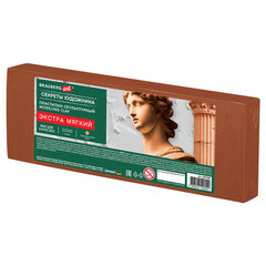 Пластилин скульптурный ЭКСТРА МЯГКИЙ ТЕРРАКОТОВЫЙ &laquo;Секреты художника&raquo;, 1 кг, BRAUBERG ART, 107508