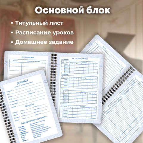 Дневник для музыкальной школы 48 листов, гребень, пластиковая обложка, картон, BRAUBERG, "МИКС", 107519 - фото 25