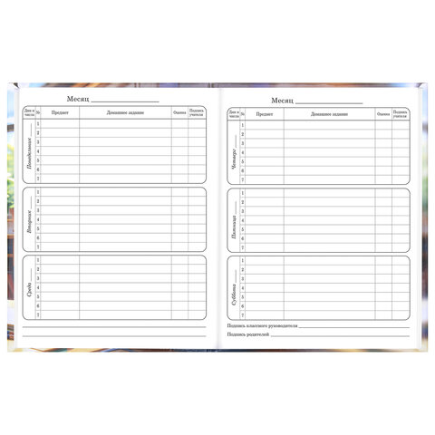 Дневник 1-4 класс 48 л., твердый, ЮНЛАНДИЯ, глянцевая ламинация, с подсказом, "МИКС", 107580