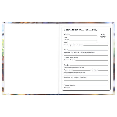 Дневник 1-4 класс 48 л., твердый, ЮНЛАНДИЯ, глянцевая ламинация, с подсказом, "МИКС", 107580