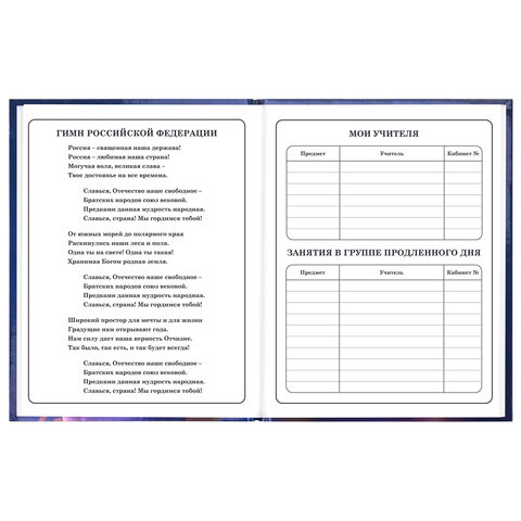 Дневник 1-4 класс 48 л., твердый, ЮНЛАНДИЯ, глянцевая ламинация, с подсказом, "Принцесса", 107582