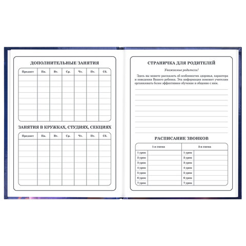 Дневник 1-4 класс 48 л., твердый, ЮНЛАНДИЯ, глянцевая ламинация, с подсказом, "Принцесса", 107582