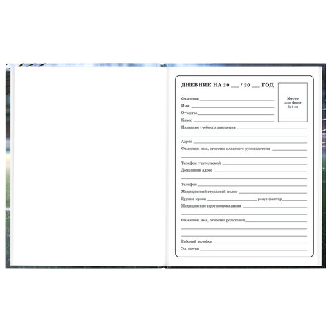 Дневник 1-4 класс 48 л., твердый, ЮНЛАНДИЯ, глянцевая ламинация, с подсказом, "Футбол", 107583