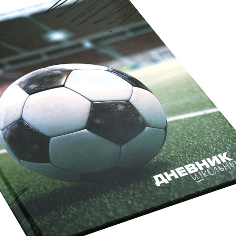 Дневник 1-4 класс 48 л., твердый, ЮНЛАНДИЯ, глянцевая ламинация, с подсказом, "Футбол", 107583
