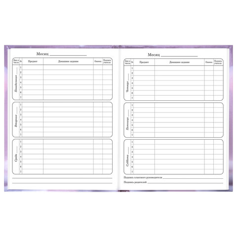 Дневник 1-4 класс 48 л., твердый, BRAUBERG, глянцевая ламинация, с подсказом, "Единорог", 107588