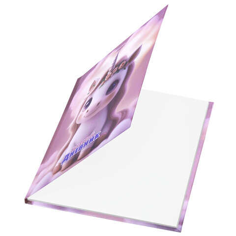 Дневник 1-4 класс 48 л., твердый, BRAUBERG, глянцевая ламинация, с подсказом, "Единорог", 107588