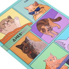 Дневник 5-11 класс 48 л., твердый, FUNSTER (ФАНСТЕР), выборочный лак, с подсказом, &laquo;Мемные коты&raquo;, 107617