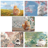 Альбом для рисования А4, 24 л., скоба, обложка картон, тиснение, HATBER, 205х290 мм, Пухляши, 091475