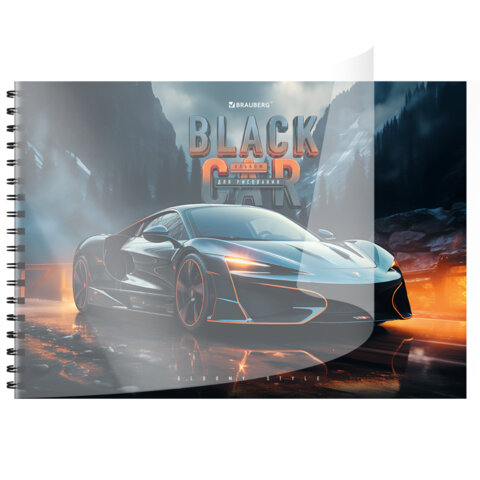 Альбом для рисования, пластиковая обложка, А4, 40 л., гребень, BRAUBERG, 210х297 мм, АССОРТИ-1 (8 видов), 107682 - фото 4