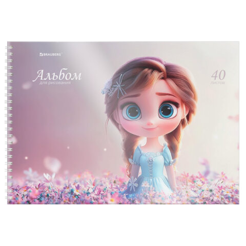 Альбом для рисования, пластиковая обложка, А4, 40 л., гребень, BRAUBERG, 210х297 мм, АССОРТИ-2 (8 видов), 107683 - фото 16