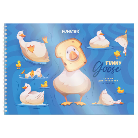 Альбом для рисования, пластиковая обложка, А4, 40 л., гребень, FUNSTER (ФАНСТЕР), 210х297 мм, АССОРТИ (8 видов), 107684 - фото 12