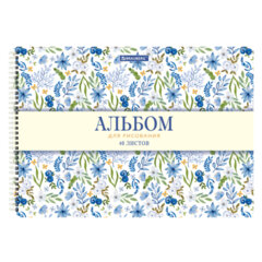 Альбомы для рисования ДЭК, А4, 40 л., КОМПЛЕКТ 2 шт., гребень, рельефный картон, BRAUBERG, 200&times;290 мм, &laquo;Паттерн&raquo;, 107744