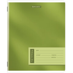 Тетрадь 12 л. BRAUBERG клетка, обложка картон, ONE COLOUR, 107776