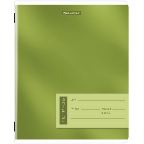 Тетрадь 12 л. BRAUBERG клетка, обложка картон, ONE COLOUR, 107776 - фото 3