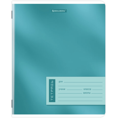 Тетрадь 12 л. BRAUBERG клетка, обложка картон, ONE COLOUR, 107776 - фото 4