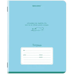 Тетрадь 12 л. BRAUBERG клетка, обложка картон, PHRASES, 107777