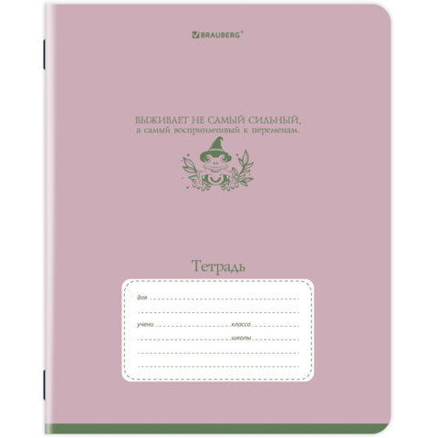 Тетрадь 12 л. BRAUBERG клетка, обложка картон, PHRASES, 107777