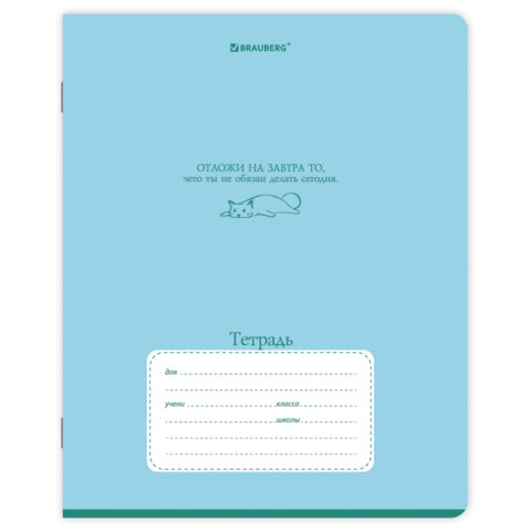 Тетрадь 18 л. BRAUBERG клетка, обложка картон, PHRASES, 107784