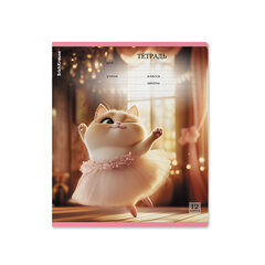 Тетрадь 12 л., клетка, блёстки, ERICH KRAUSE, "Prima Cat" (микс в спайке), 64822