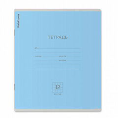 Тетрадь 12 л., клетка, обложка картон, ERICH KRAUSE "КЛАССИКА", микс в спайке, 56577